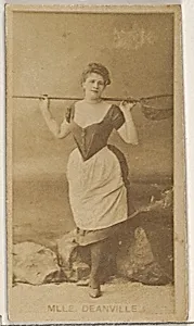 Mlle. Deanville, from the Actors and Actresses series (N45, Type 8) for Virginia Brights Cigarettes by Allen & Ginter