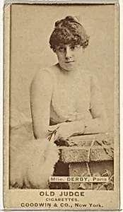 Mlle. Derby, Paris, from the Actors and Actresses series (N171) for Old Judge Cigarettes by Goodwin & Company
