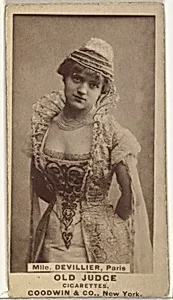 Mlle. Devillier, Paris, from the Actors and Actresses series (N171) for Old Judge Cigarettes by Goodwin & Company