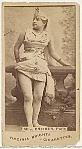 Mlle. Dreiber, Paris, from the Actors and Actresses series (N45, Type 1) for Virginia Brights Cigarettes by Allen & Ginter