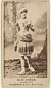 Mlle. Duebet, Paris, from the Actors and Actresses series (N171) for Old Judge Cigarettes by Goodwin & Company