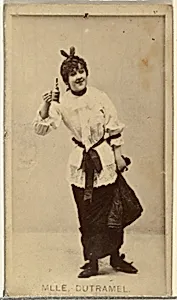 Mlle. Dutramel, from the Actors and Actresses series (N145-8) issued by Duke Sons & Co. to promote Duke Cigarettes by W. Duke, Sons & Co.|American Tobacco Company
