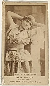 Mlle. Elren, Paris, from the Actors and Actresses series (N171) for Old Judge Cigarettes by Goodwin & Company