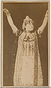 M'lle Elza, from the Actors and Actresses series (N45, Type 8) for Virginia Brights Cigarettes by Allen & Ginter