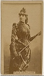 M'lle Geraldine, from the Actors and Actresses series (N45, Type 8) for Virginia Brights Cigarettes by Allen & Ginter