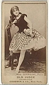 Mlle. Germaine, Paris, from the Actors and Actresses series (N171) for Old Judge Cigarettes by Goodwin & Company
