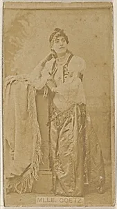Mlle. Goetz, from the Actors and Actresses series (N45, Type 8) for Virginia Brights Cigarettes by Allen & Ginter