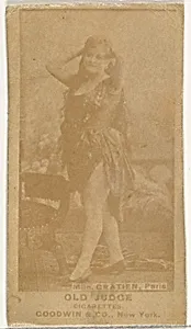 Mlle. Gratien, Paris, from the Actors and Actresses series (N171) for Old Judge Cigarettes by Goodwin & Company