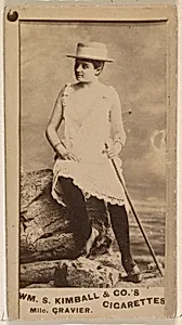 Mlle Gravier, from the Actresses series (N203) issued by Wm. S. Kimball & Co. by William S. Kimball & Company