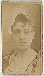Mlle. Guenin, from the Actors and Actresses series (N45, Type 8) for Virginia Brights Cigarettes by Allen & Ginter