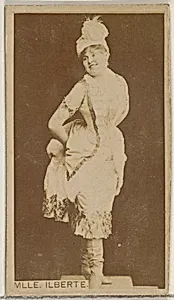 Mlle. Ilberte, from the Actors and Actresses series (N45, Type 8) for Virginia Brights Cigarettes by Allen & Ginter