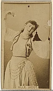 Mlle. Jacot, from the Actors and Actresses series (N145-8) issued by Duke Sons & Co. to promote Duke Cigarettes by American Tobacco Company|W. Duke, Sons & Co.