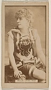 Mlle. Jane May, from the Actresses series (N245) issued by Kinney Brothers to promote Sweet Caporal Cigarettes by Kinney Brothers Tobacco Company