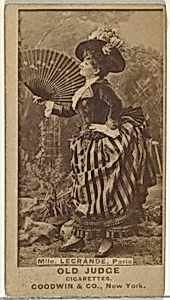 Mlle. Legrande, Paris, from the Actors and Actresses series (N171) for Old Judge Cigarettes by Goodwin & Company