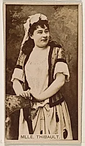 Mlle. Lena Thibaut, from the Actresses series (N245) issued by Kinney Brothers to promote Sweet Caporal Cigarettes by Kinney Brothers Tobacco Company