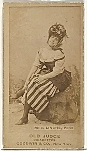 Mlle. Linche, Paris, from the Actors and Actresses series (N171) for Old Judge Cigarettes by Goodwin & Company