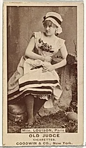 Mlle. Louison, Paris, from the Actors and Actresses series (N171) for Old Judge Cigarettes by Goodwin & Company