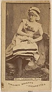 Mlle. Louison, Paris, from the Actors and Actresses series (N45, Type 1) for Virginia Brights Cigarettes by Allen & Ginter