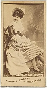 Mlle. Magnier, Paris, from the Actors and Actresses series (N45, Type 1) for Virginia Brights Cigarettes by Allen & Ginter