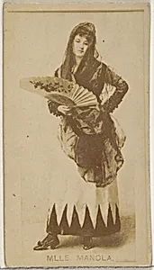 Mlle. Manola, from the Actors and Actresses series (N45, Type 8) for Virginia Brights Cigarettes by Allen & Ginter