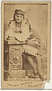 Mlle. Marceline, Paris, from the Actors and Actresses series (N45, Type 1) for Virginia Brights Cigarettes by Allen & Ginter