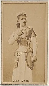 Mlle. Maria, from the Actors and Actresses series (N45, Type 8) for Virginia Brights Cigarettes by Allen & Ginter