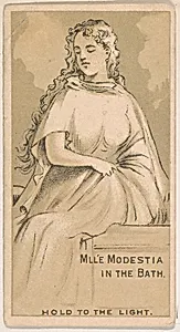 Mll'e Modestia in the Bath, from the Magic Changing Cards series (N223) issued by Kinney Tobacco Company by Kinney Brothers Tobacco Company
