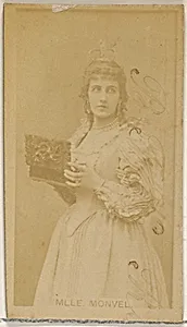 Mlle. Monvel, from the Actors and Actresses series (N45, Type 8) for Virginia Brights Cigarettes by Allen & Ginter