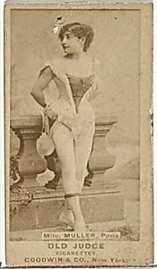 Mlle. Muller, Paris, from the Actors and Actresses series (N171) for Old Judge Cigarettes by Goodwin & Company