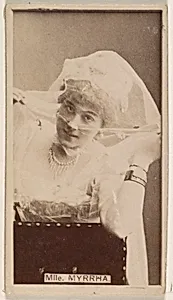 Mlle. Myrrha, from the Actresses series (N245) issued by Kinney Brothers to promote Sweet Caporal Cigarettes by Kinney Brothers Tobacco Company