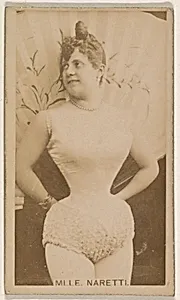 Mlle. Naretti, from the Actresses series (N245) issued by Kinney Brothers to promote Sweet Caporal Cigarettes by Kinney Brothers Tobacco Company