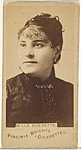 M'lle Noerette, from the Actors and Actresses series (N45, Type 1) for Virginia Brights Cigarettes by Allen & Ginter