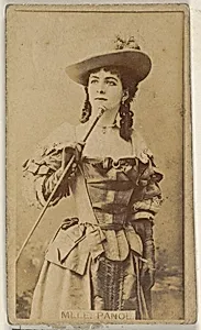 Mlle. Panol, from the Actors and Actresses series (N45, Type 8) for Virginia Brights Cigarettes by Allen & Ginter