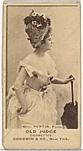 Mlle. Pertin, Paris, from the Actors and Actresses series (N171) for Old Judge Cigarettes by Goodwin & Company