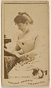 Mlle. Pozzo, Paris, from the Actors and Actresses series (N45, Type 1) for Virginia Brights Cigarettes by Allen & Ginter