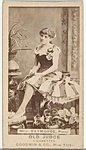 Mlle. Raymonde, Paris, from the Actors and Actresses series (N171) for Old Judge Cigarettes by Goodwin & Company