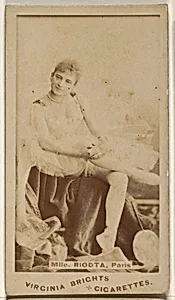 Mlle. Riodta, Paris, from the Actors and Actresses series (N45, Type 1) for Virginia Brights Cigarettes by Allen & Ginter