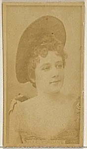 Mlle. Rordame, from the Actors and Actresses series (N45, Type 8) for Virginia Brights Cigarettes by Allen & Ginter
