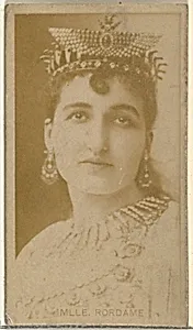 Mlle. Rordame, from the Actors and Actresses series (N145-8) issued by Duke Sons & Co. to promote Duke Cigarettes by American Tobacco Company|W. Duke, Sons & Co.