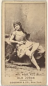 Mlle. Rose, Paris, from the Actors and Actresses series (N171) for Old Judge Cigarettes by Goodwin & Company