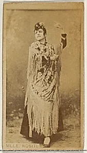 Mlle. Rositi, from the Actors and Actresses series (N45, Type 8) for Virginia Brights Cigarettes by Allen & Ginter