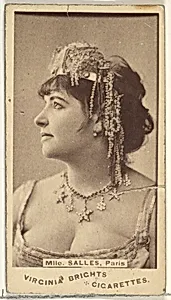 Mlle. Salles, Paris, from the Actors and Actresses series (N45, Type 1) for Virginia Brights Cigarettes by Allen & Ginter