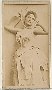Mlle. Shery, from the Actors and Actresses series (N45, Type 8) for Virginia Brights Cigarettes by Allen & Ginter