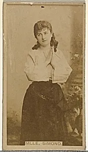 Mlle. Simond, from the Actors and Actresses series (N145-8) issued by Duke Sons & Co. to promote Duke Cigarettes by American Tobacco Company|W. Duke, Sons & Co.