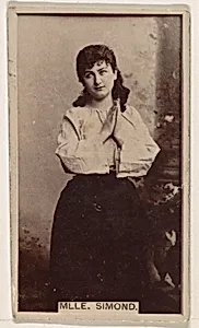 Mlle. Simond, from the Actresses series (N245) issued by Kinney Brothers to promote Sweet Caporal Cigarettes by Kinney Brothers Tobacco Company