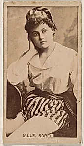Mlle. Sorel, from the Actresses series (N245) issued by Kinney Brothers to promote Sweet Caporal Cigarettes by Kinney Brothers Tobacco Company