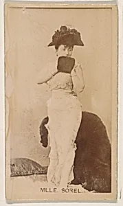 Mlle. Sorel, from the Actresses series (N245) issued by Kinney Brothers to promote Sweet Caporal Cigarettes by Kinney Brothers Tobacco Company