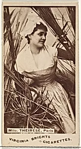 Mlle. Theirese, Paris, from the Actors and Actresses series (N45, Type 1) for Virginia Brights Cigarettes by Allen & Ginter