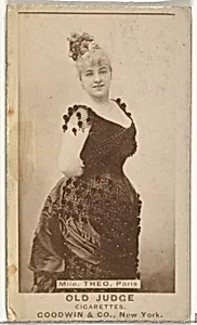 Mlle. Theo, Paris, from the Actors and Actresses series (N171) for Old Judge Cigarettes by Goodwin & Company
