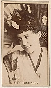 Mlle. Thoringny, from the Actresses series (N245) issued by Kinney Brothers to promote Sweet Caporal Cigarettes by Kinney Brothers Tobacco Company